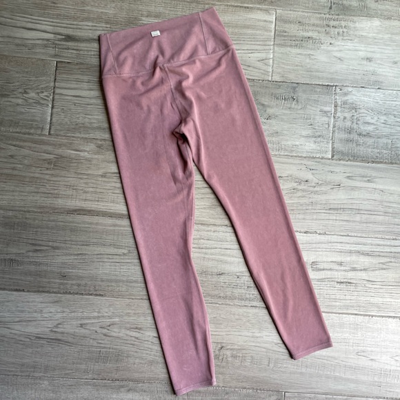Vuori Washed Studio Leggings In Washed Marsala Stretch Wicking Fabric SZ M - Picture 6 of 12